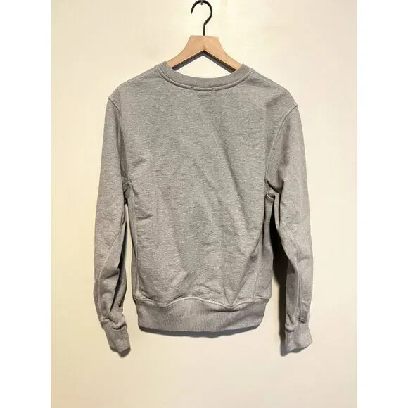 Helmut Lang Grey Monogram Crewneck Sweatshirt Unisex Women's Size M - Picture 3 of 6